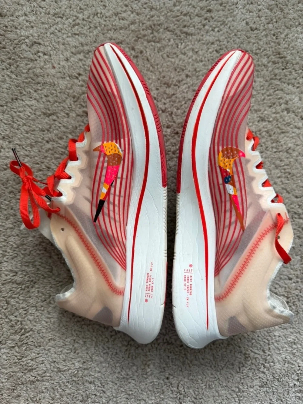 Nike Zoom Fly SP Mens Size 9.5 Translucent Running Shoes AV8074-800